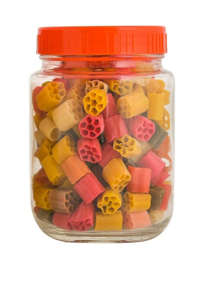 Cloudmart Piramal Glass Jar 1.5litter Round pickle Jars for kitchen home storage Transparent airtight Glass Containers for Kitchen Pantry, Flour, Cereal, Masala, Dry Fruits|Red Cap(1500ml, Set of 4)  - Image 5