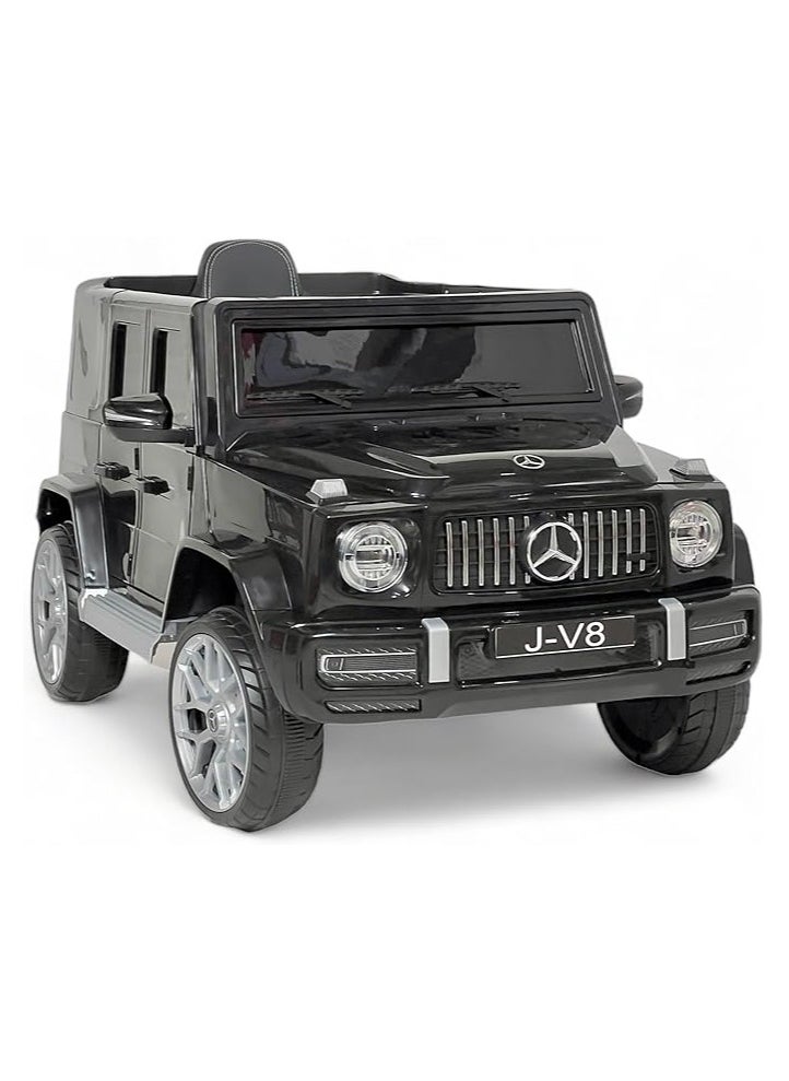 AL BADER Children's Mercedes AMG G63 G-Class With Remote Control and 2-Motors Electric, 12V Battery, Openable Doors, Car for Ages 2-8 Years (Black).  - Image 1