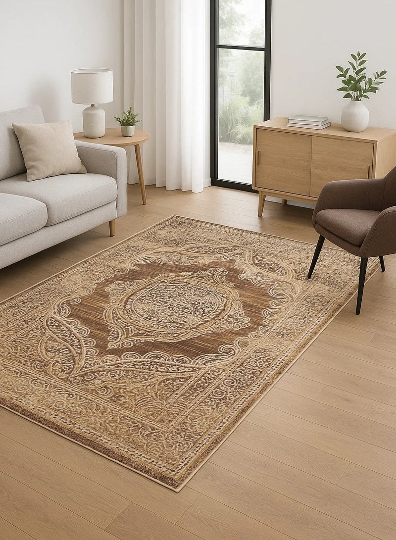 لوفت باتيك، سجادة خارجية، سجادة أريكة، سجادة معيشة، مقاس 160×235 سم، قماش، متعدد الألوان، صنع في مصر-1129N-Q3 - Image 1