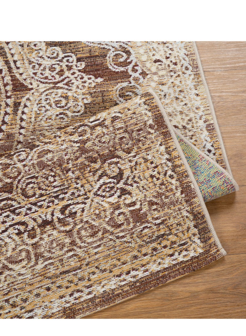 لوفت باتيك، سجادة خارجية، سجادة أريكة، سجادة معيشة، مقاس 160×235 سم، قماش، متعدد الألوان، صنع في مصر-1129N-Q3 - Image 3