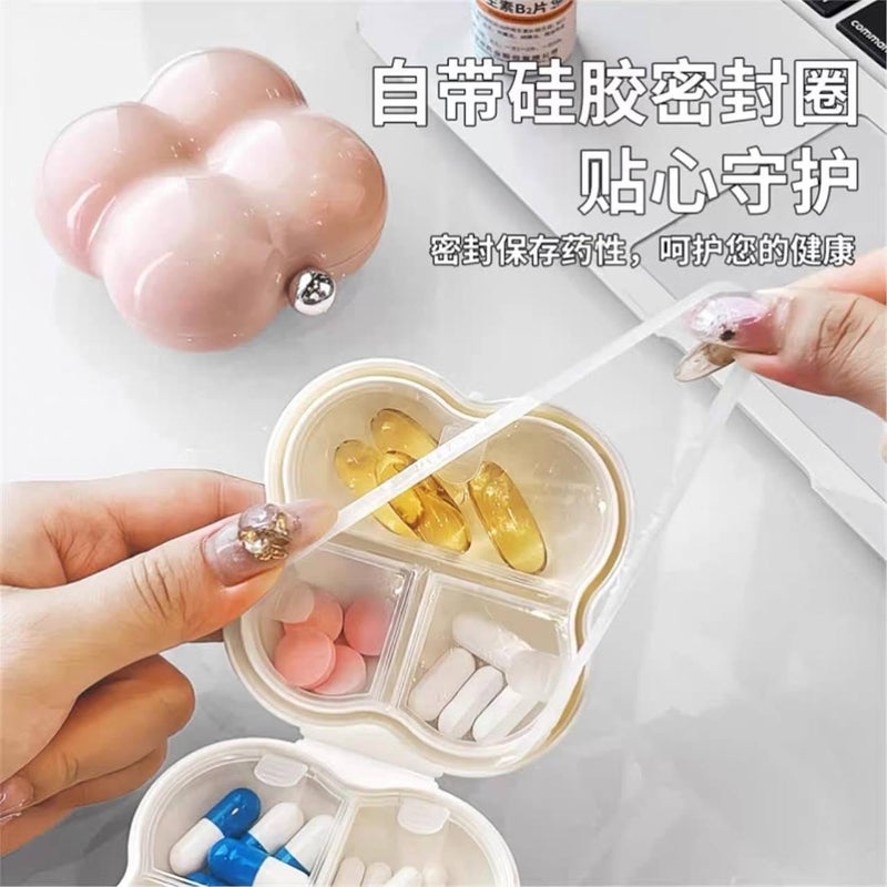 Bubbles 7 Compartments Organizer for Medicine, Accessories, Personal Belongings, Stylish Design with Lid to Keep Items in Place Neatly and Securely Inside Your Bag (1 Piece)
