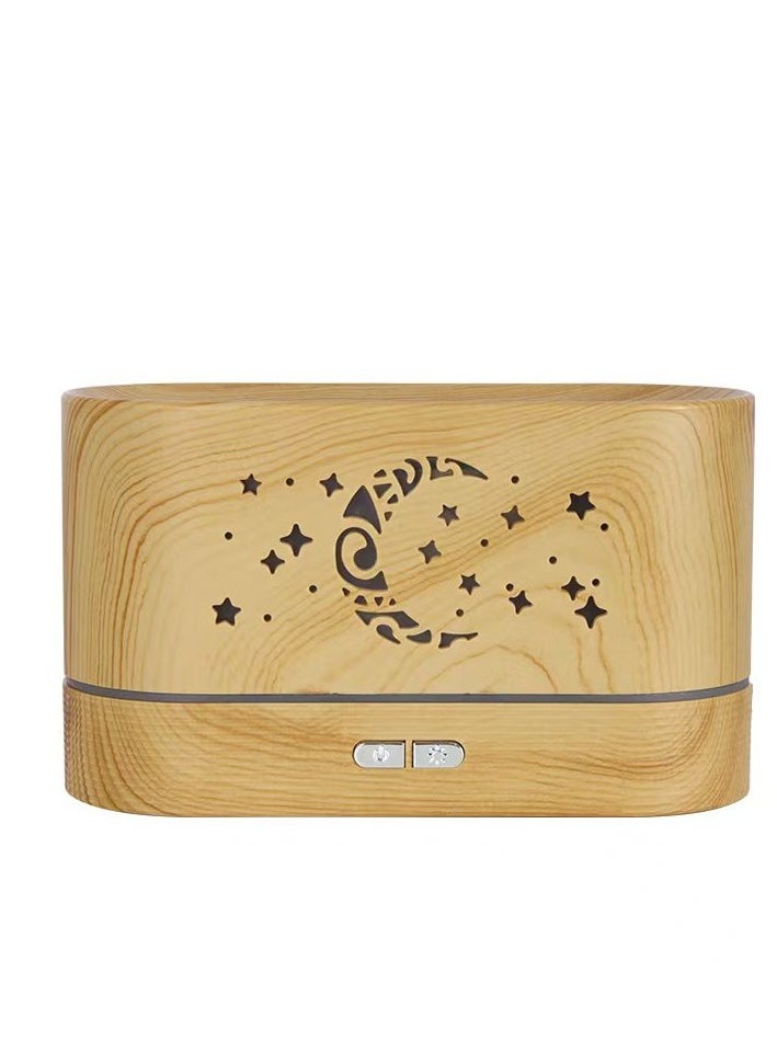 Beautiful Creative And Efficient Elliptical Cylindrical Plastic Humidifier, USB Charging Interface, Light Wood Color  - Image 4