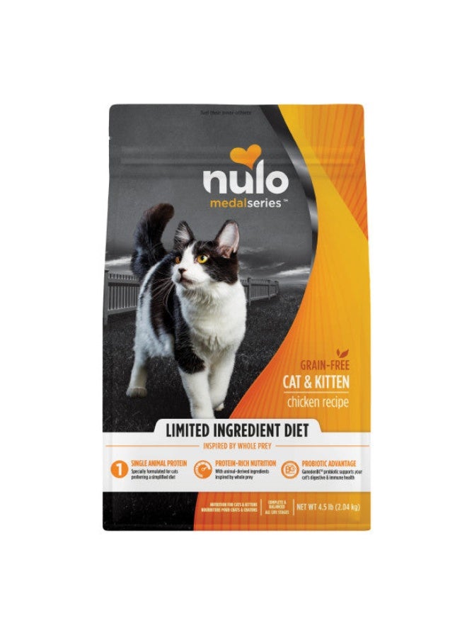 Nulo MedalSeries High-Protein Limited Ingredient Cat & Kitten Chicken Recipe with Patented BC30 Probiotics Dry Cat Food 2kg - Image 1