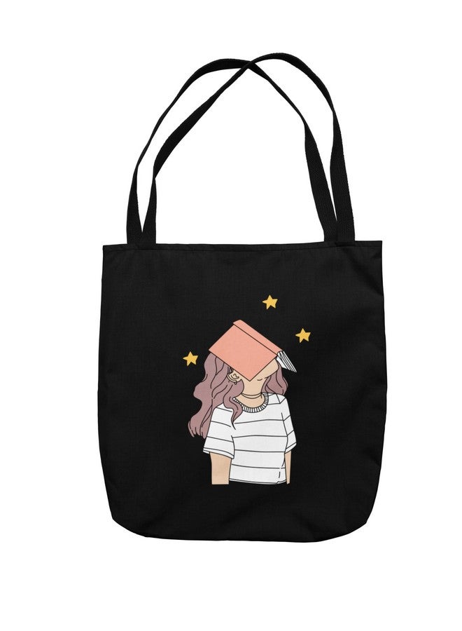 PrimeBox Women's Tote Bag, Casual Shoulder Handbag Printed Collage Tote bag School fashionable bag Black (Black-Bag-Girls-Power-Print) - Image 1