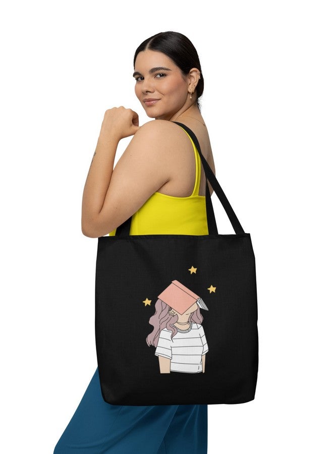 PrimeBox Women's Tote Bag, Casual Shoulder Handbag Printed Collage Tote bag School fashionable bag Black (Black-Bag-Girls-Power-Print) - Image 5