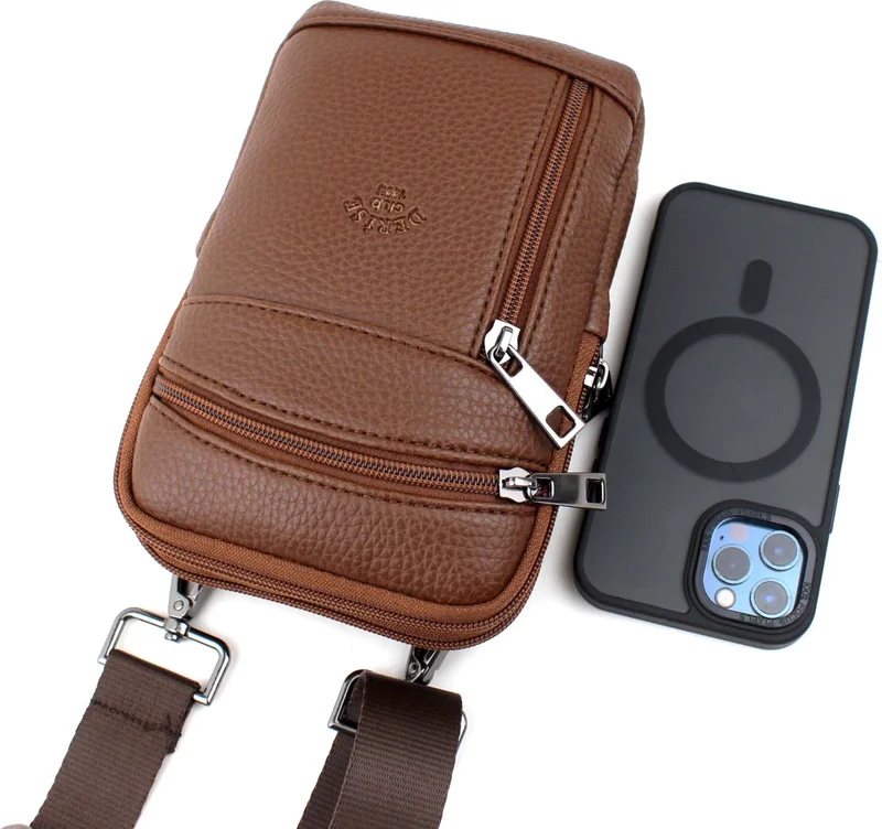 ديرسي كلوب Men's Brown Shoulder Strap Men's Shoulder Bag