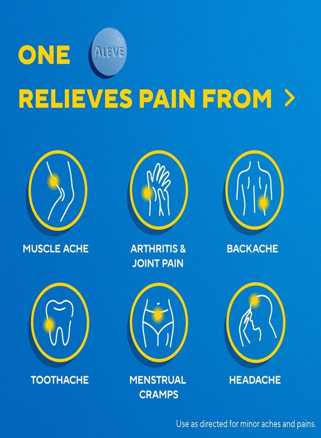 Aleve Pain Reliever & Fever Reducer Tablets, Naproxen Sodium, Headache, Back and Body Pain Relief Medicine, 270 Count - Image 3