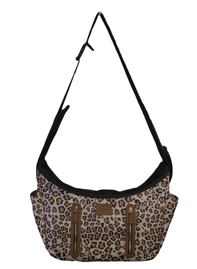 Pet Gear Pet Gear Tote/Sling Carrier for Cats/Dogs, Storage Pocket, Removable Washable Liner, Zippered Top and Mesh Windows, Cheetah - Image 2