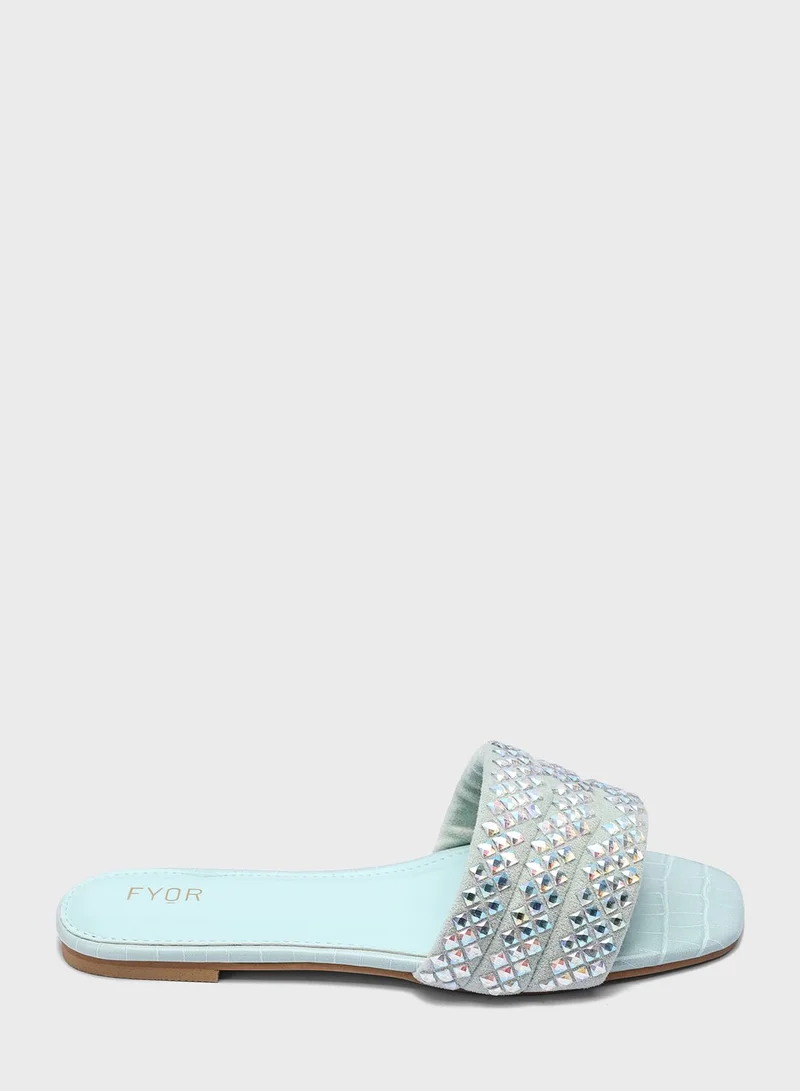 FYOR Open Toe Flat Sandals