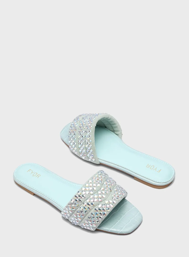 FYOR Open Toe Flat Sandals