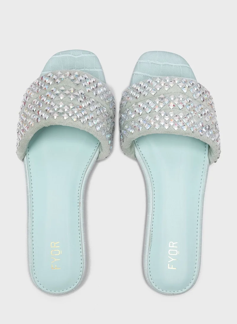 FYOR Open Toe Flat Sandals
