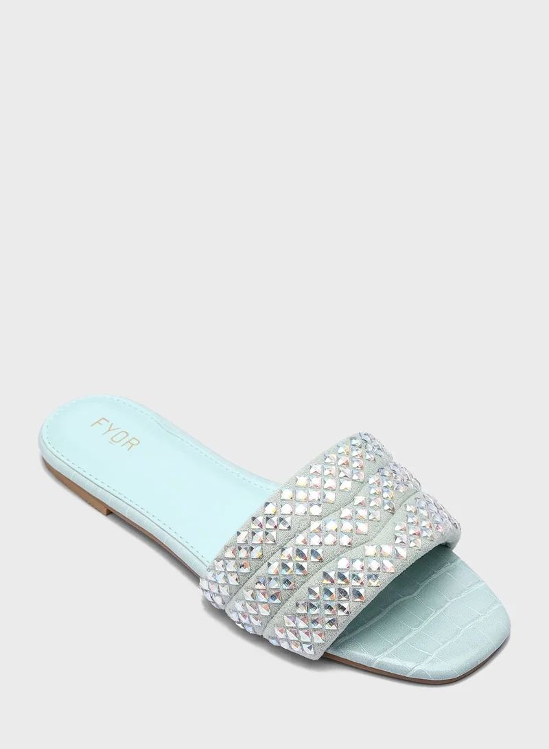 FYOR Open Toe Flat Sandals