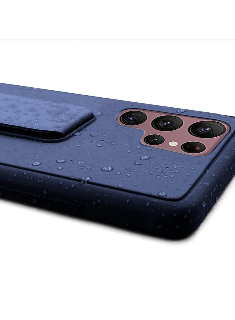 حافظة لهاتف سامسونج جالاكسي S25 الترا بحامل خلفي حامل سيارة مغناطيسي ناعم من السيليكون غطاء مسند أفقي ورأسي حزام معصم لهاتف جالاكسي S25 الترا - Image 3