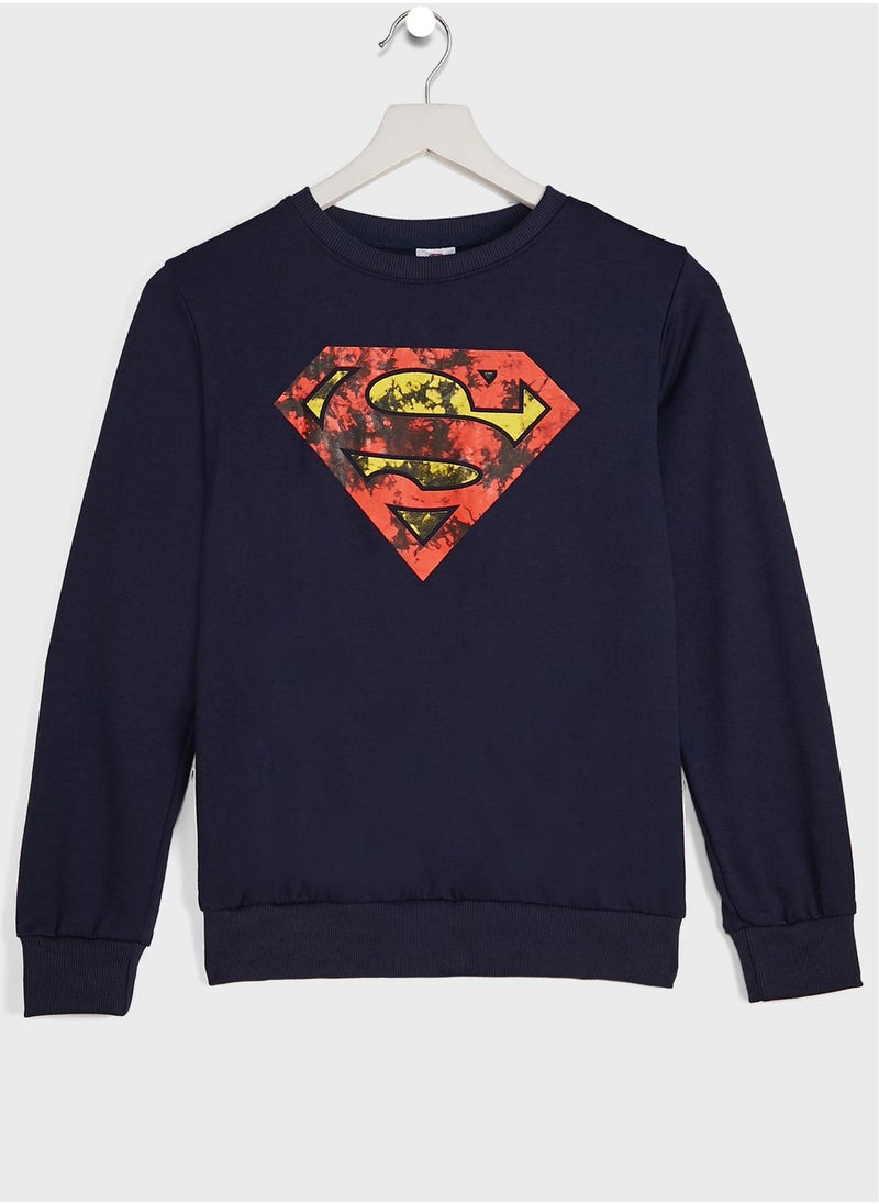 Warner Bros - Youth Superman Sweatshirt - Image 1