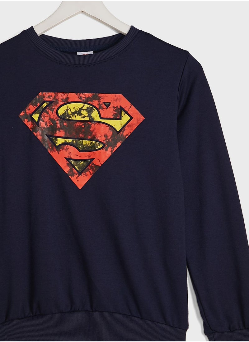 Warner Bros - Youth Superman Sweatshirt - Image 1