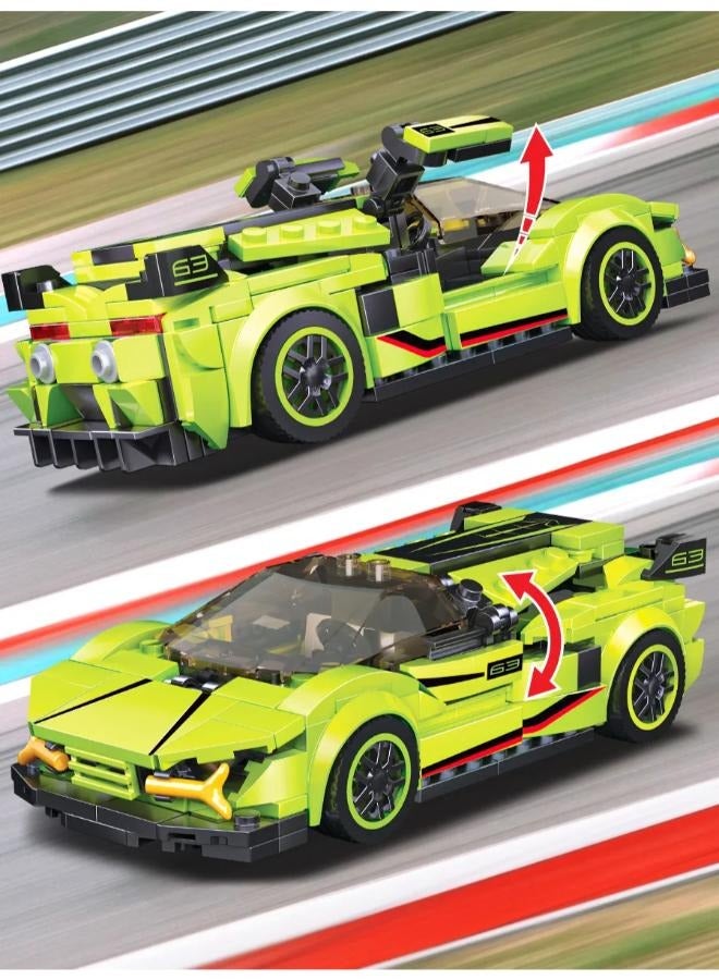 مجموعة مكعبات بناء السيارة الرياضية، مجموعة نموذج سيارة RC للأطفال من سن 7 إلى 14 عامًا، قابلة للتجميع للبالغين، مجموعة مكونة من 279 قطعة - Image 2