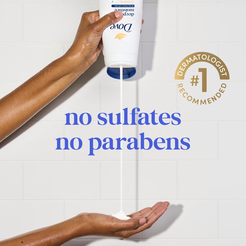 Dove Body Wash with Pump 3 Count Deep Moisture for 24hr Lotion-Soft Skin Moisture Moisturizing Skin Cleanser with No Sulfates No Parabens - Image 4