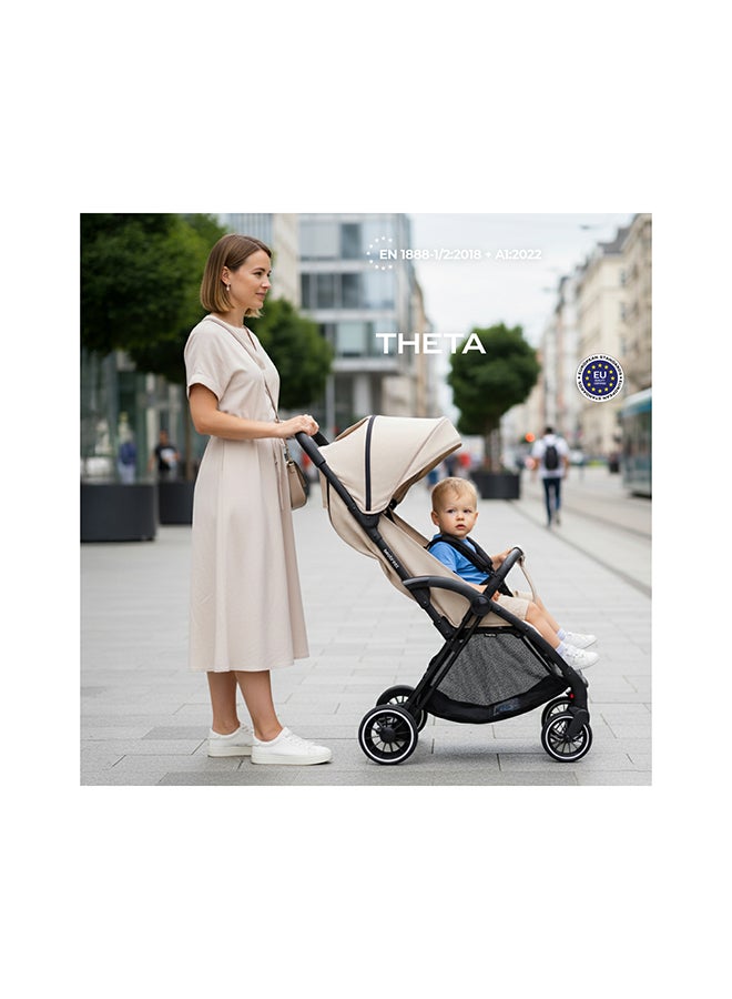 نيوبريز عربة أطفال ثيتا قابلة للطي وخفيفة الوزن للسفر، عربة أطفال ذاتية الوقوف، مظلة مقاومة للماء بعامل حماية من الشمس +، من - سنوات، تتحمل  كجم، ضمان  سنوات - Image 4