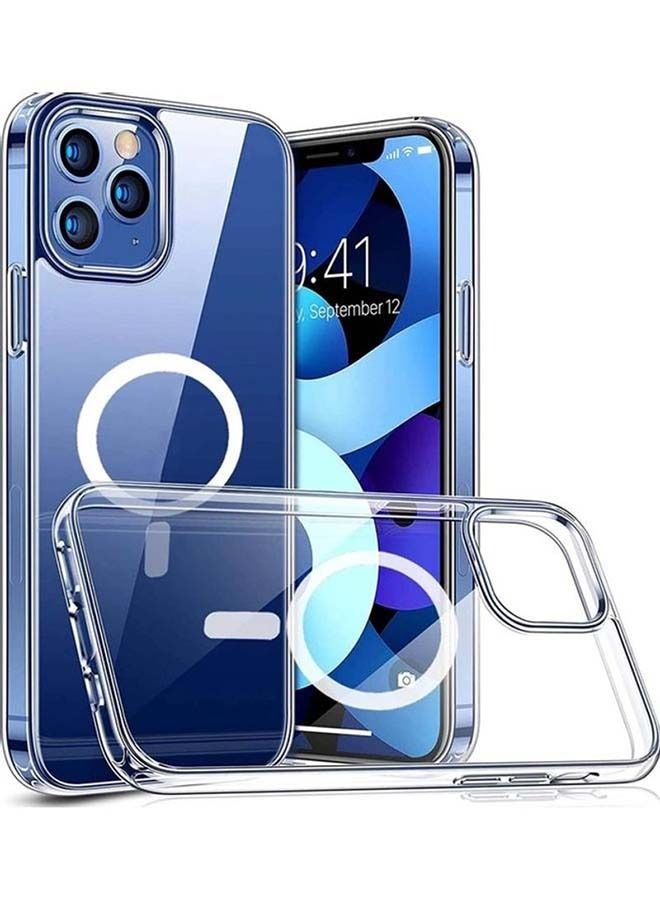 Absorption MagSafe/Wireless Charging Glass Case Cover For iPhone 12/iPhone 12 pro Clear - Image 1
