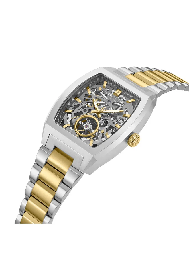 كينيث كول نيو يورك Gun Dial Stainless Steel Bracelet Multifunction Watch for Men, 40mm