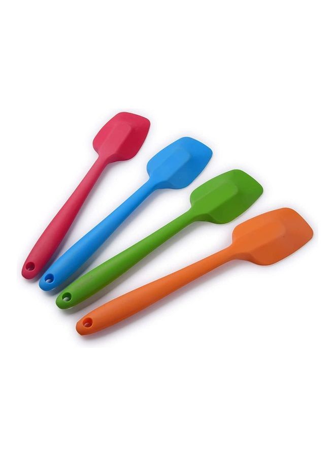 NIBEMINENT 4-Piece Silicone Non-Stick Spatula Set Multicolour One Size