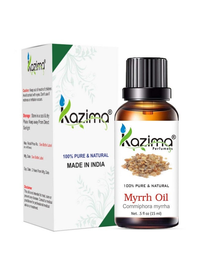 KAZIMA Combo Of Frankincense Oil And Myrrh Oil - 100% Pure Essential Oil For Face Acne & Scars, Gums, Hair Growth & Body Massage, 15 Ml Each  - Image 3