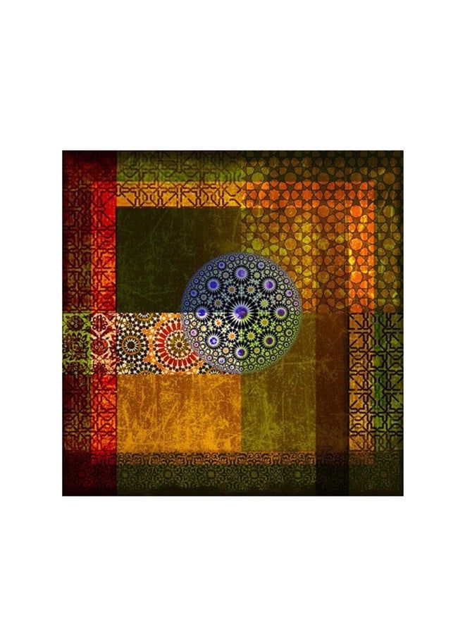 RYN Islamic Motifs Mdf Wall Art Multicolour 30x30centimeter - Image 2