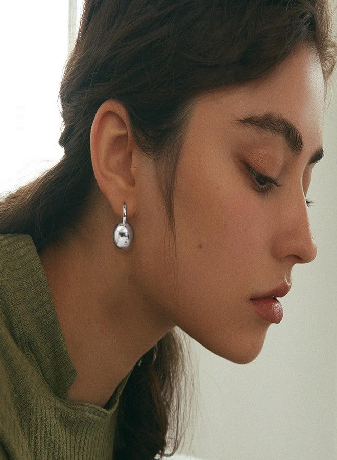 KesaPlan Gold Ball Dangle Earrings for Women Sterling Silver Ball Drop Earrings Hypoallergenic Round Ball Hoop Earring Leverback Lightweight Earrings Fashion Jewelry - Image 2