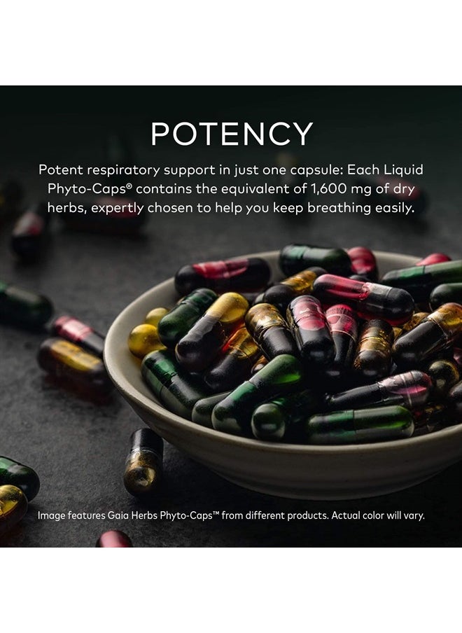 Gaia Herbs - Mighty Lungs, Respiratory Support* 60 Vegan Liquid Phyto-Caps - Image 1