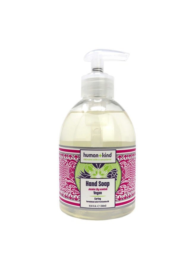 human kind Hand Soap - Gentle On Skin - Effectively Moisturizes And Cleanses Hands - Formulated With Provitamin B5 - Has A Fresh, Floral Scent - Suitable For All Skin Types - Jasmin Lily - 10.14 Oz. - Image 1