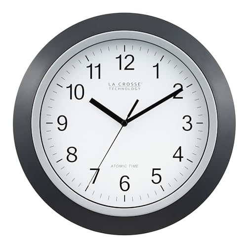 La Crosse Technology WT-3129B 12 Inch Atomic Analog Wall Clock, Pack of 1, Black - Image 1
