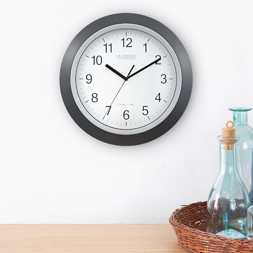 La Crosse Technology WT-3129B 12 Inch Atomic Analog Wall Clock, Pack of 1, Black - Image 3