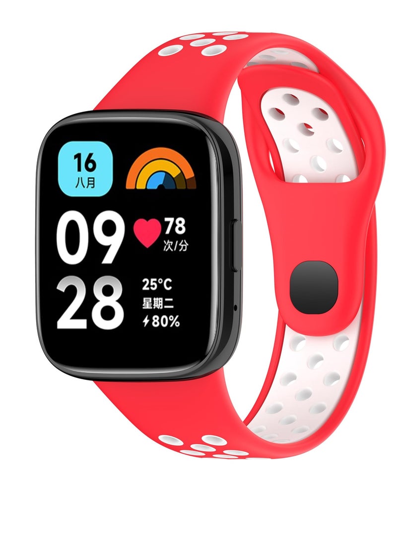 Strap Watch Silicone Compatible With Xiaomi Redmi Watch 3 Lite/Redmi Watch 3 Active, Sport Silicone Watch Band Wrist Strap,Bracelet Wristband Wrist Strap - Image 1