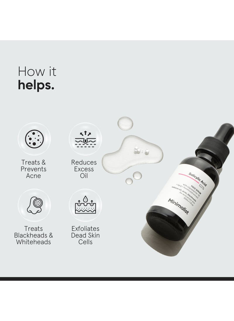 2% Salicylic Acid Serum For Reducing Oily Skin, Acne And Blackheads | Helps With Open Pores, Breakouts And Bumpy Texture