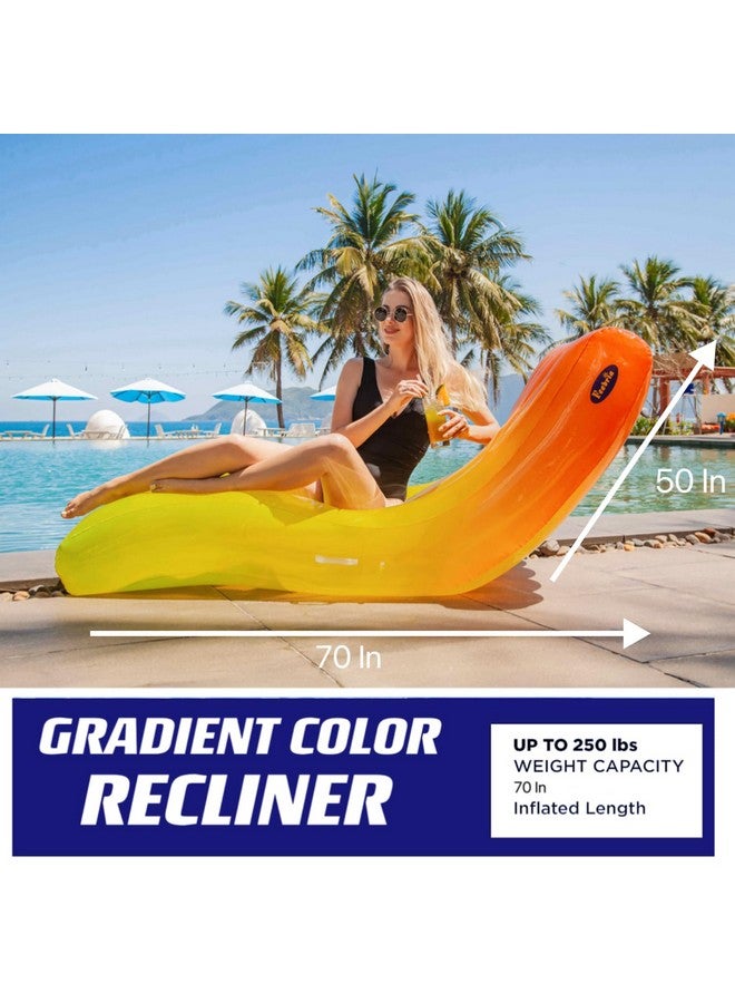 Feebria Inflatable Pool Float For Adults - Lounger Raft Floating Chair For Swimming Pool And Beach Fun - Durable Water Floaty Toy For Pool Parties - Image 2