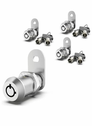 Cabinet Cam Lock Set 3 Pack 5/8 Inch Cylinder Locks Secure File Drawer Dresser RV Replacement Hardware Chrome Finish Zinc Alloy - pzsku/Z7CCFCA575C20539ADF6CZ/45/_/1684758006/2b843f41-287a-488d-aa64-1f828b4e5fd6