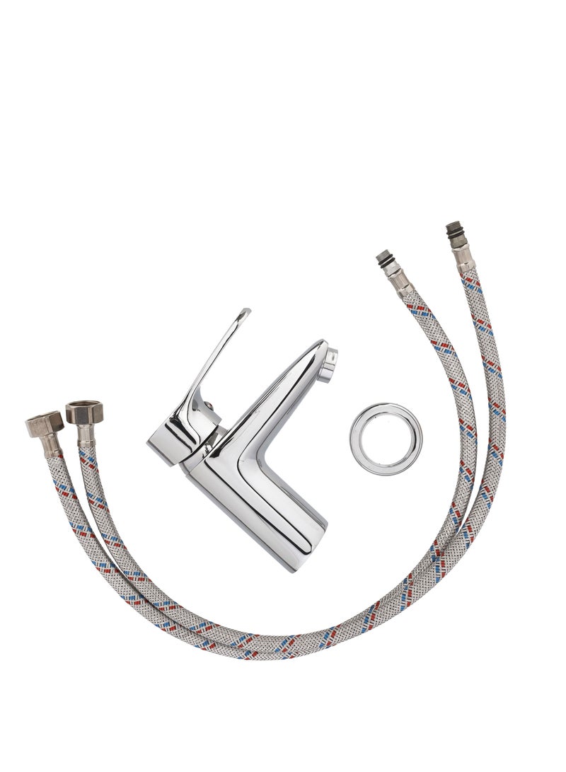 GEEPAS Single Lever Wash Basin Mixer With Chrome Plated Ceramic Disk Cartridge And Metal Lever Handle - Image 3
