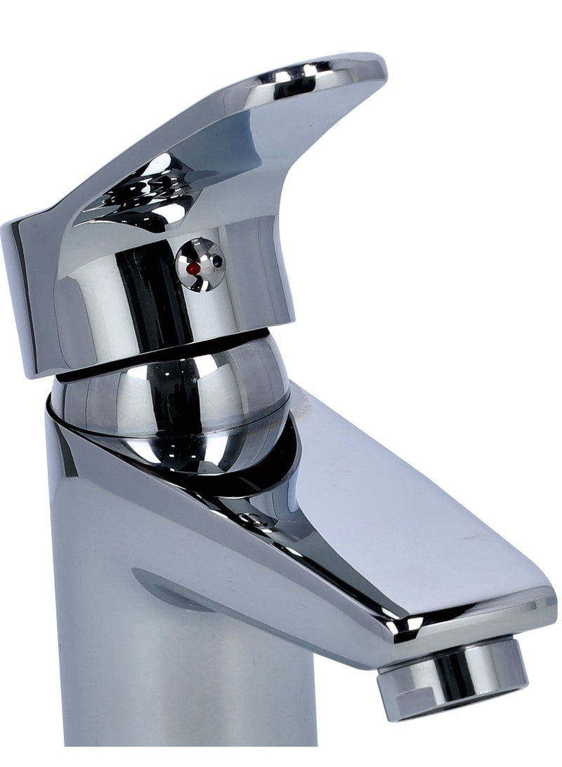 GEEPAS Single Lever Wash Basin Mixer With Chrome Plated Ceramic Disk Cartridge And Metal Lever Handle - Image 2