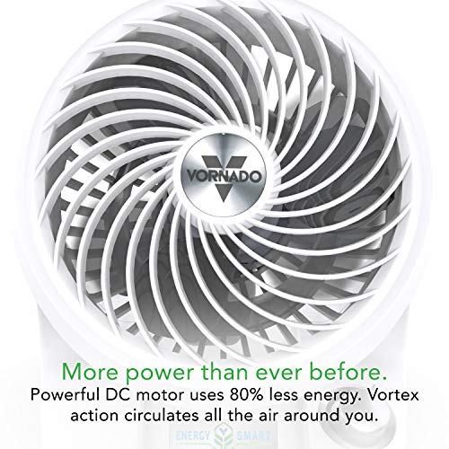 Vornado 133DC Energy Smart Compact Air Circulator Fan with Variable Speed Control, Powerful Personal Cooling, Signature Vortex Action, Adjustable Tilt, Fan for Bedroom, Kitchen, and Home, White - Image 4