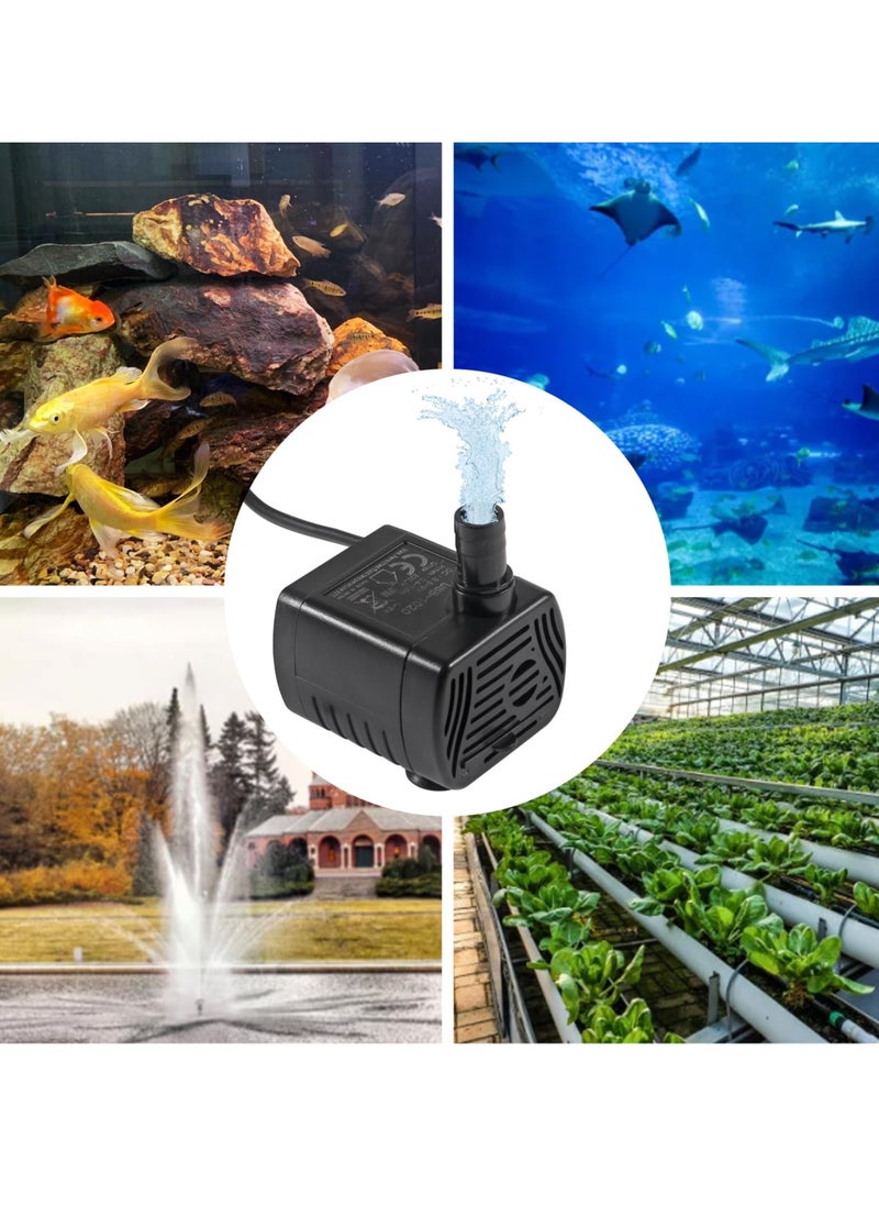 SYOSI - مضخة مياه مصغرة غاطسة 2 قطع 3 واط USB DC3.5-9V مضخة نافورة صغيرة لبركة الأسماك حوض السمك للزراعة المائية ميزات الماء النوافير الداخلية بركة المياه الزراعة المائية - Image 1