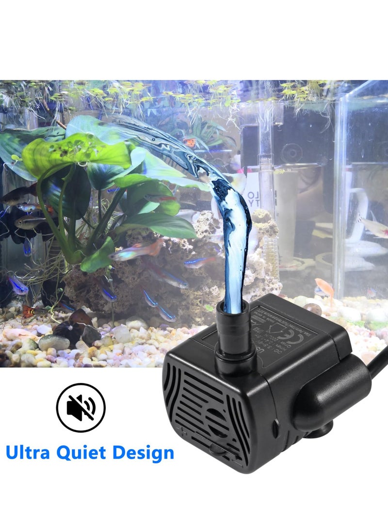 SYOSI - مضخة مياه مصغرة غاطسة 2 قطع 3 واط USB DC3.5-9V مضخة نافورة صغيرة لبركة الأسماك حوض السمك للزراعة المائية ميزات الماء النوافير الداخلية بركة المياه الزراعة المائية - Image 1