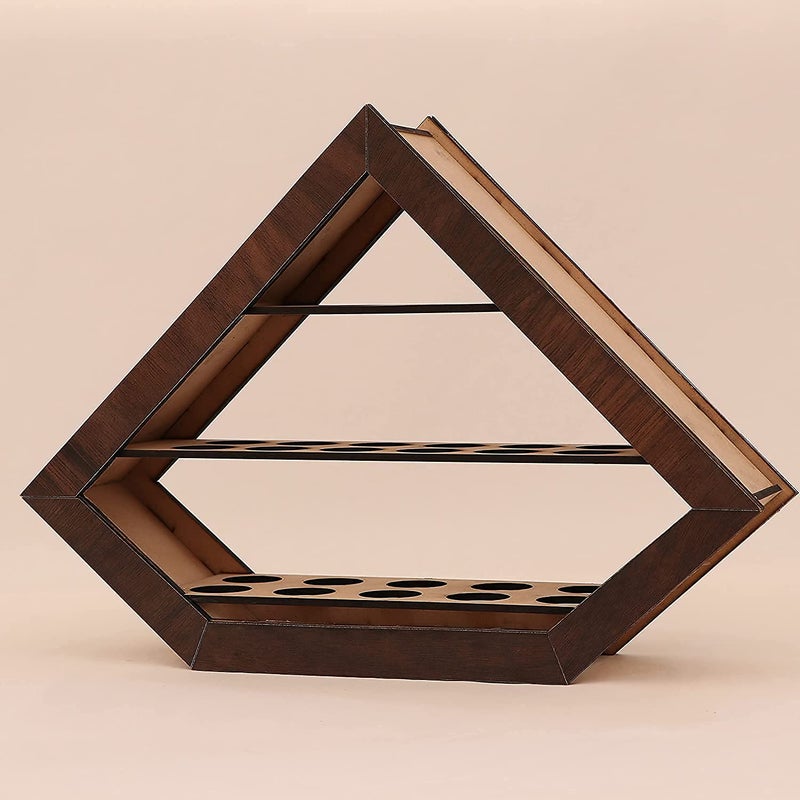 Arkit arkit Wooden Egg box Counter top Egg Cabinet Kitchen Storage Fresh Egg 3 Shelves Wood Egg Holder Wooden Egg Rack Fresh Egg Storage Farmhouse Egg Rack Egg Holder Egg Carton 26 Stackable Brown  - Image 2