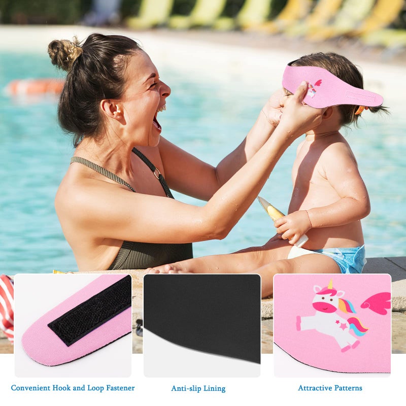 HeySplash Swimming Headband, Swimming Earplugs Kids Ear Plugs Ear Band Swimmer Ear Protection, Elastic Neoprene Ear Guard, Hair Guard for Kids, Adults, Keep Water Out, Hold Earplugs in, Medium, Pink - Image 2
