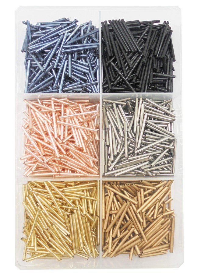 إيشوبي مجموعة خرز زجاجي متعدد الألوان من eshoppee، وزن 200 جرام، لصنع المجوهرات، مواد فنية وحرفية، لصنع القلائد والأساور والأقراط، مجموعة DIY (مزيج من 6 ألوان) - Image 1