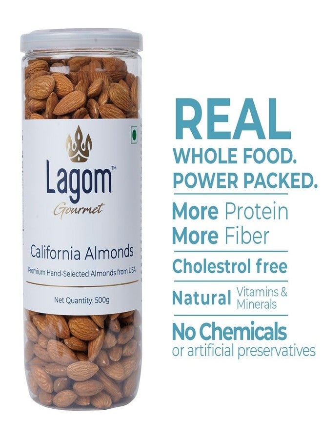 Lagom Gourmet California Almonds 500g | All Natural | No Preservatives | No Additives | Gluten Free | Vegan | Plant Based | Non GMO | Nuts Dry Fruits | Badam - Image 3