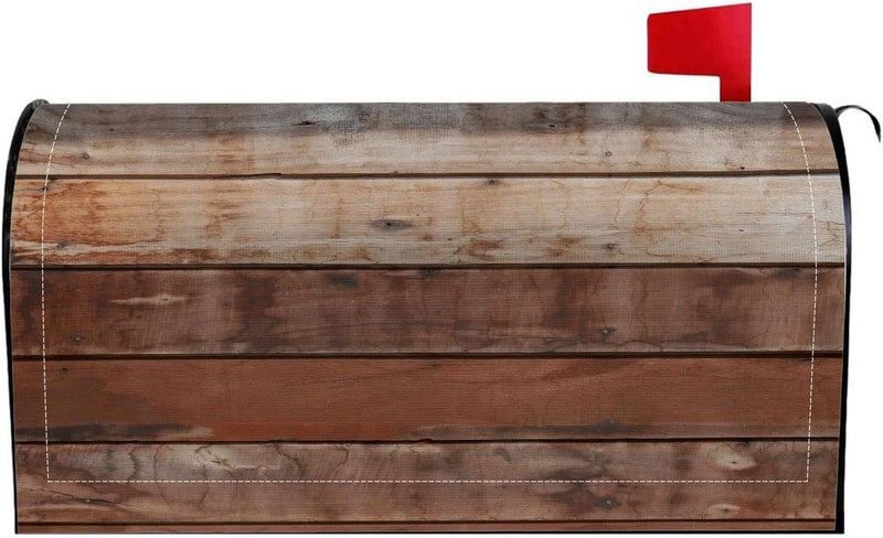 Numland Magnetic Mailbox Covers Polyester Oxford Cloth Anti-UV and Reusable Letterbox Cover 21×18 Inch,Vintage Wood Background Texture - Image 2