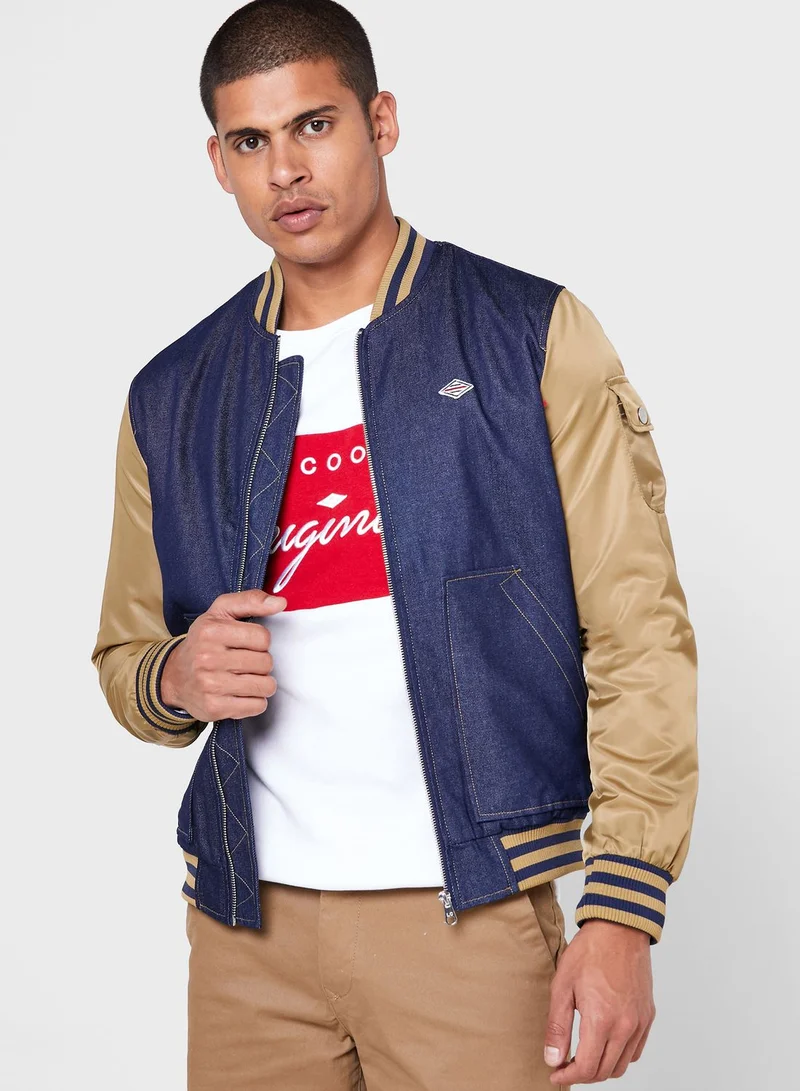 Lee Cooper Contrast Edge Bomber Jacket