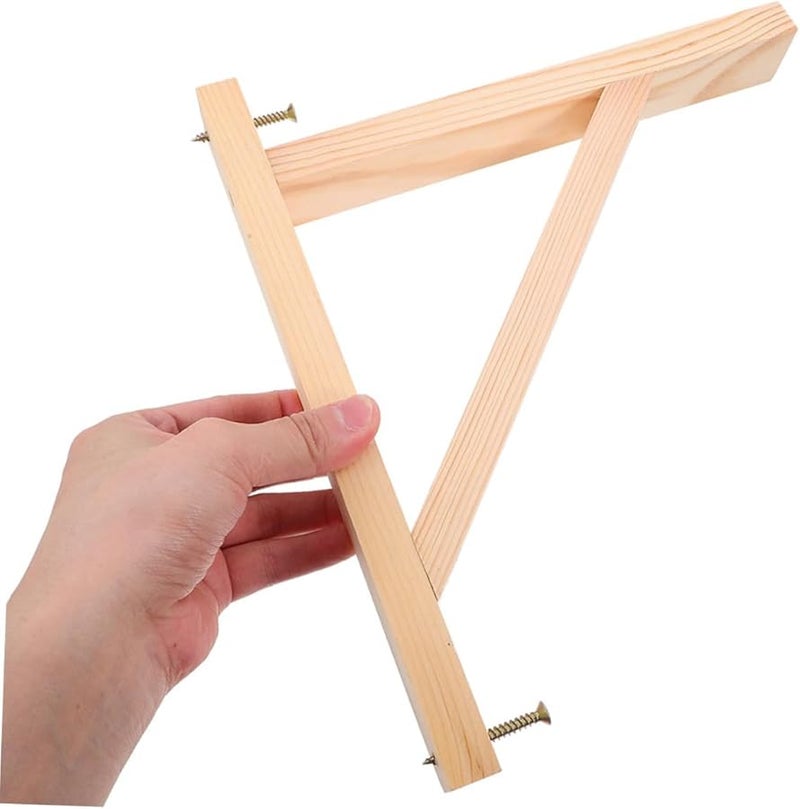 Solid Wood Triangle Shelf Bracket Set of 3 for Wall Mounted Shelves and Home Decor - Image 4