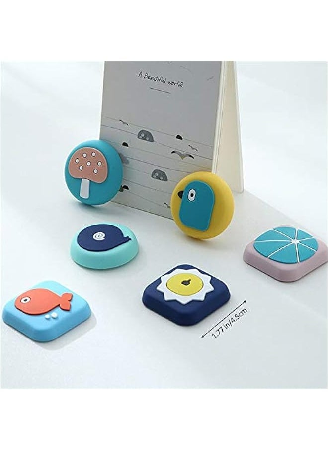 Generic Soft Rubber Wall Protectors Set of Six Quiet Shock Absorbing Door Stopper with Self Adhesive 3M Stickers for Safeguarding Walls Doorknobs Refrigerators Cabinets Against Damage  - Image 2