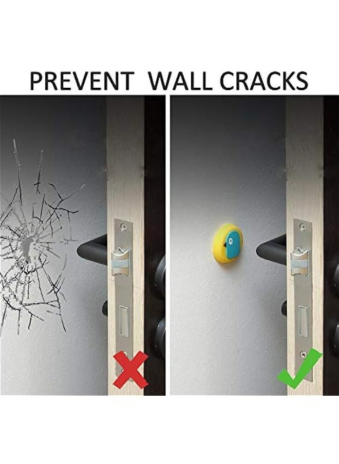 Generic Soft Rubber Wall Protectors Set of Six Quiet Shock Absorbing Door Stopper with Self Adhesive 3M Stickers for Safeguarding Walls Doorknobs Refrigerators Cabinets Against Damage  - Image 3